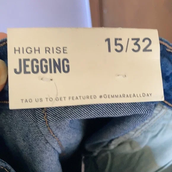Gemma Rae high rise jegging 2 toned retro stretch bounce back fabric size 15 jrs - Picture 11 of 17